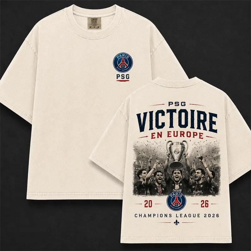 2026 Champions League Winners PSG Victoire En Europe Vintage Comfort Colors Shirt 2026 Champions League Winners PSG Victoire En Europe Vintage Comfort Colors Shirt
