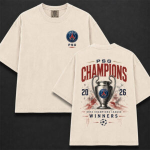 UCL Winners PSG Champions 2026 Trophy Celebration Comfort Colors Shirt
