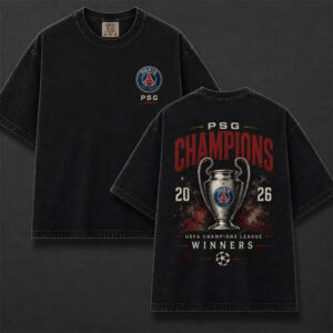 UCL Winners PSG Champions 2026 Trophy Celebration Comfort Colors Shirt 3 PersonalizedShirts.net