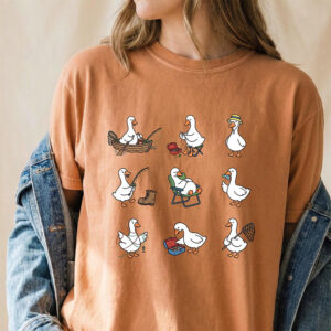 Funny Silly Goose Fishing Comfort Colors Shirt