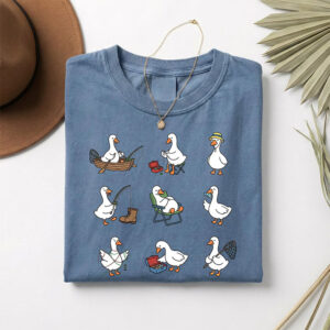 Funny Silly Goose Fishing Comfort Colors Shirt PersonalizedShirts.net