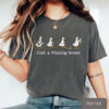 Just A Fishing Goose Funny Fisherman Gift Comfort Colors Shirt