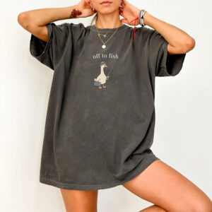 Off To Fish Funny Fishing Goose Comfort Colors Shirt Off To Fish Funny Fishing Goose Comfort Colors Shirt