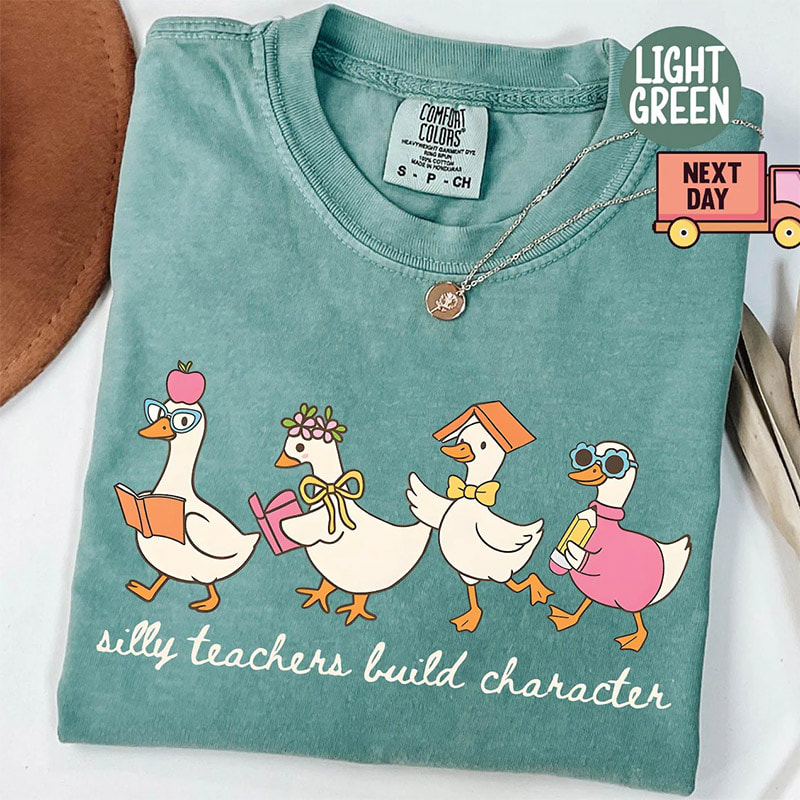 Silly Teacher Goose Back To School Comfort Colors Tee Silly Teacher Goose Back To School Comfort Colors Tee