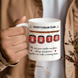Personalized Dads Hockey Team, Hockey Dad Gifts Mug