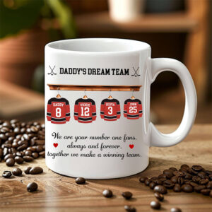 Personalized Dads Hockey Team, Hockey Dad Gifts Mug PersonalizedShirts.net