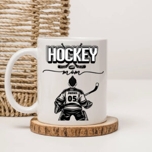 Personalized Hockey Mom Dad Mug