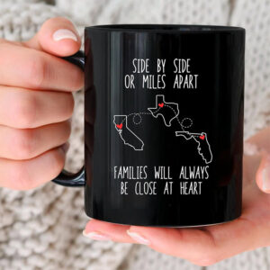 Side By Side Or Miles Apart,  Long Distance Family Mug