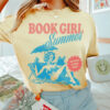 Book Girl Summer Vintage Bookish Gifts Comfort Colors Shirt