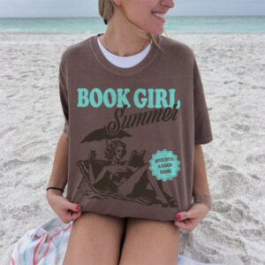 Book Girl Summer Vintage Bookish Gifts Comfort Colors Shirt