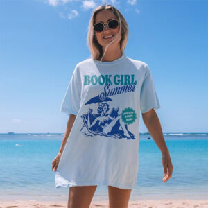 Book Girl Summer Vintage bookish gifts Comfort Colors Shirt 3 PersonalizedShirts.net