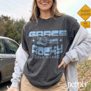 Grace Rocky Save Stars Sci-Fi Book Comfort Colors Shirt