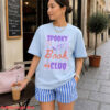 Spooky Book Club Halloween Book Holiday Comfort Colors Shirt