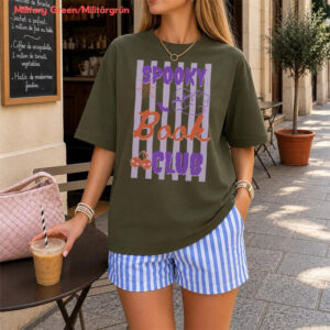 Spooky Book Club Halloween Book Holiday Comfort Colors Shirt