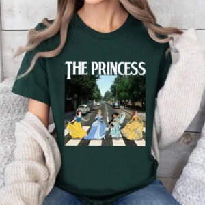 Disney The Princess Abbey Road Crossing Parody Comfort Colors Shirt