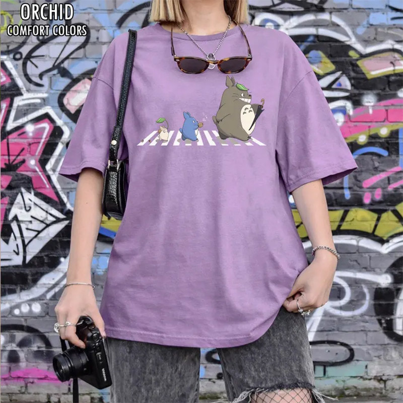 My Neighbor Totoro Abbey Road Parody Ghibli Studio Comfort Colors Shirt