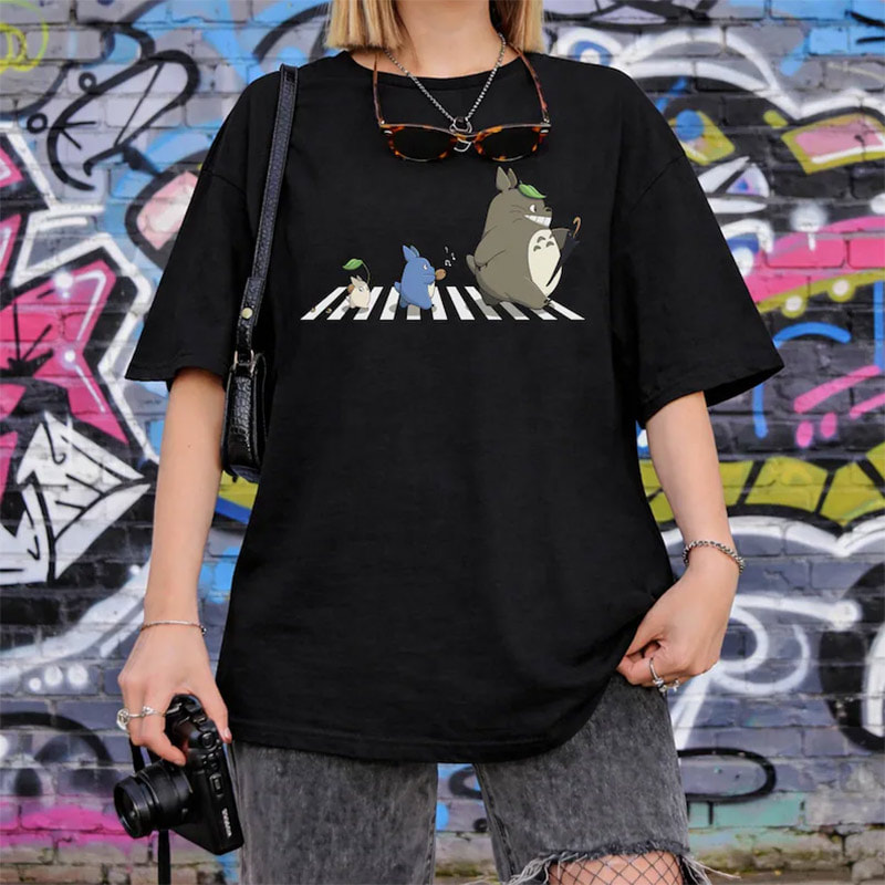My Neighbor Totoro Abbey Road Parody Ghibli Studio Comfort Colors Shirt