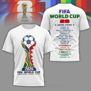 2026 World Cup Host Schedule Venue 2-sided Shirt