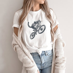 Cat Riding Bicycle Funny Kitten T-shirt Cat Riding Bicycle Funny Kitten T-shirt