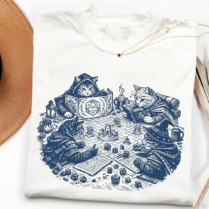 Dungeons And Cats, Funny Cat Witch Meme Shirt