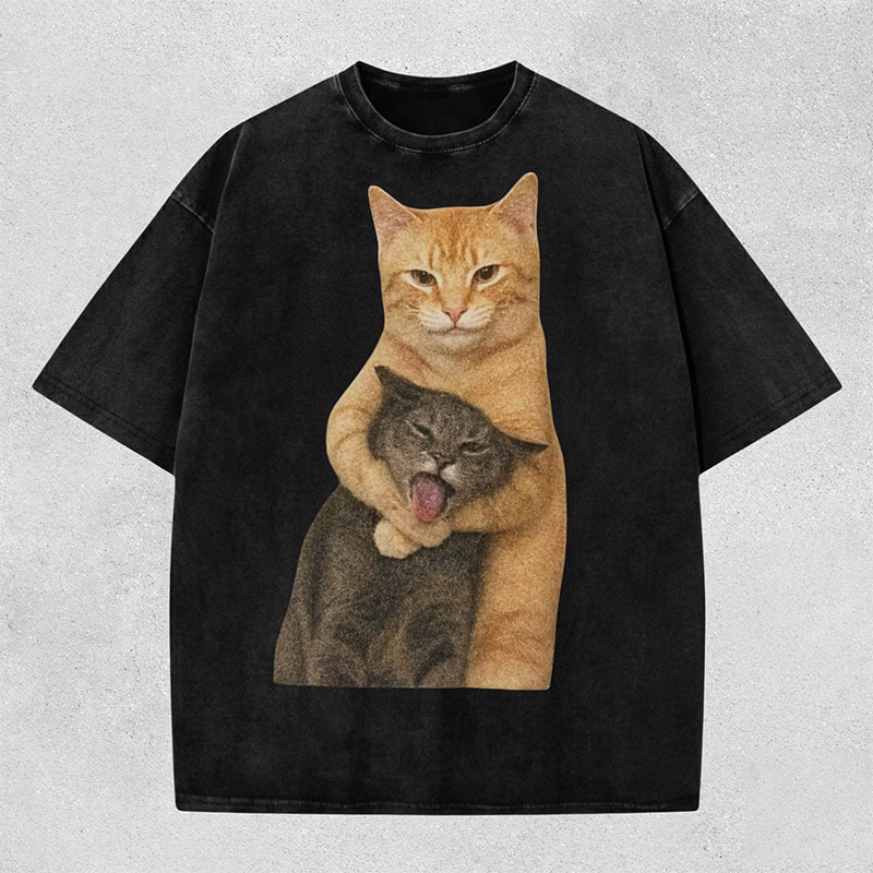 Funny Orange Cat And Gray Cat Meme, Chaotic Cat Shirt Funny Orange Cat And Gray Cat Meme, Chaotic Cat Shirt
