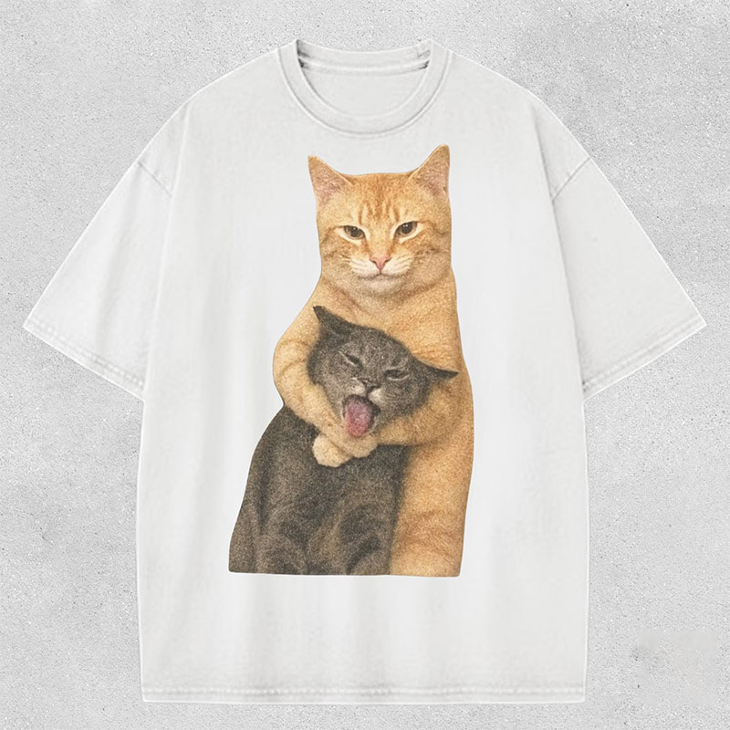 Funny Orange Cat And Gray Cat Meme, Chaotic Cat Shirt Funny Orange Cat And Gray Cat Meme, Chaotic Cat Shirt