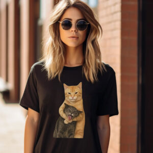 Funny Orange Cat And Gray Cat Meme, Chaotic Cat Shirt Funny Orange Cat And Gray Cat Meme, Chaotic Cat Shirt