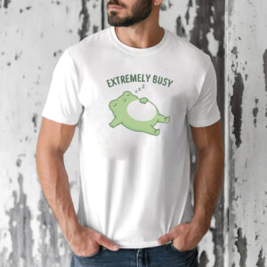 Extremely Busy Funny Sleeping Frog Shirt PersonalizedShirts.net