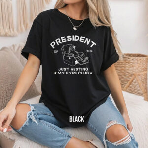 Just Resting My Eyes Club Funny Frog Dad Tee