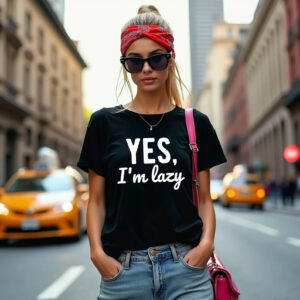 Yes I'm Lazy Funny Sayings About Life Lazy Shirt 3 PersonalizedShirts.net