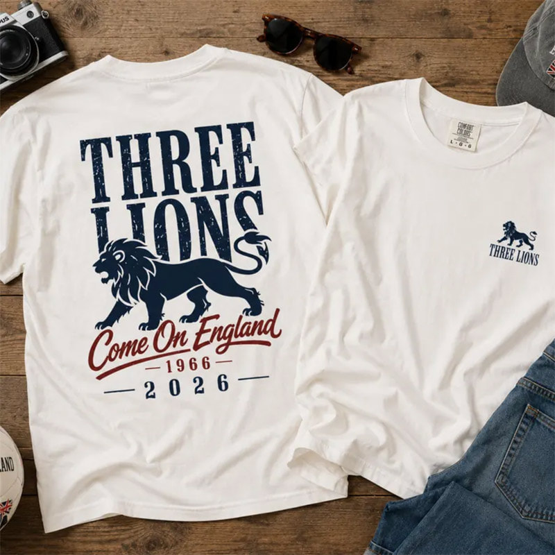 Three Lions Come On England World Cup 2026 Comfort Colors Shirt Three Lions Come On England World Cup 2026 Comfort Colors Shirt