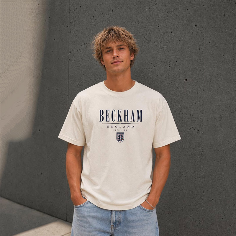 Vintage Beckham England Football Fan Signature Shirt Vintage Beckham England Football Fan Signature Shirt