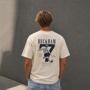 Vintage Beckham England Football Fan Signature Shirt