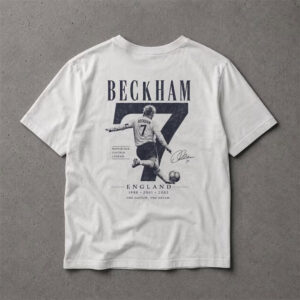 Vintage Beckham England Football Fan Signature Shirt 4 PersonalizedShirts.net