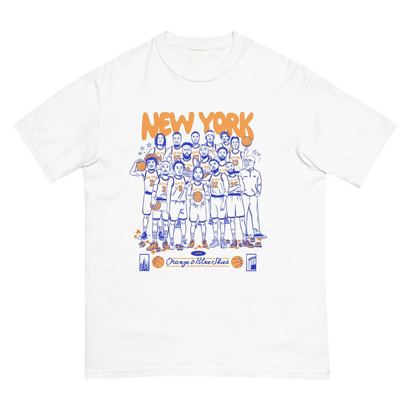 Basket New York Knicks Orange And Blue Skies Shirt Basket New York Knicks Orange And Blue Skies Shirt