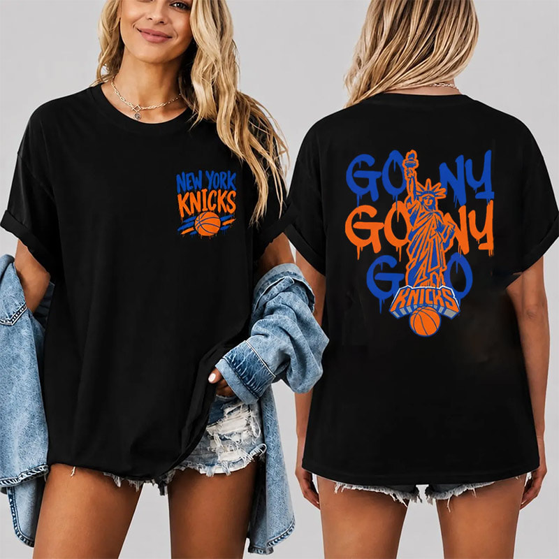 Go NY Go NY Go New York Knicks Basketball 2-sided Shirt Go NY Go NY Go New York Knicks Basketball 2-sided Shirt