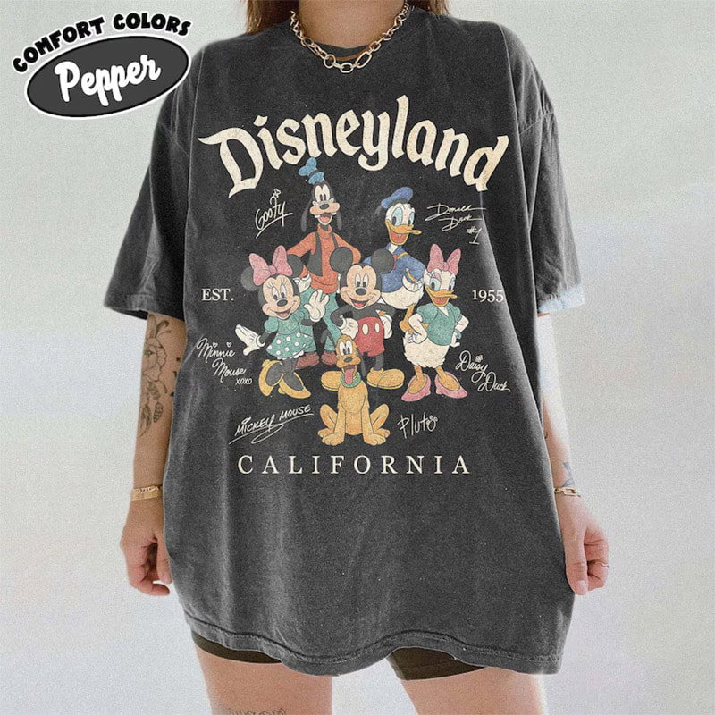 Custom Disneyland Signatures Vintage Comfort Colors Shirt