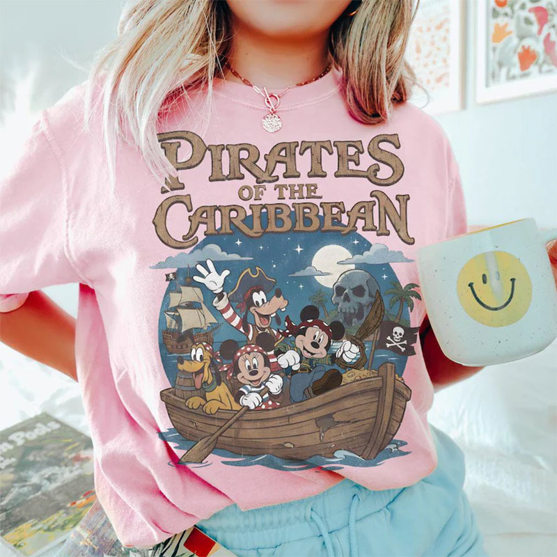 Pirates of the Caribbean Disney Mickey And Friends Pirates Comfort Colors Shirt