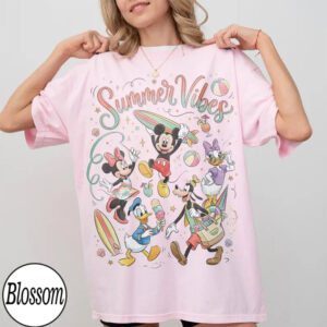 Retro Disney Summer Vibes Summer Vacation Comfort Colors Shirt