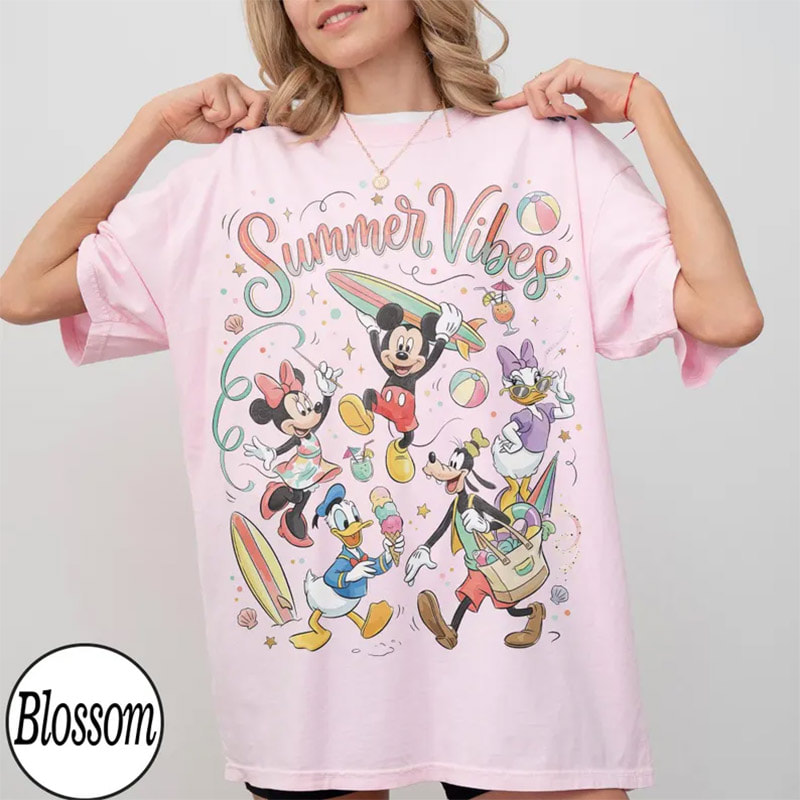 Retro Disney Summer Vibes Summer Vacation Comfort Colors Shirt Retro Disney Summer Vibes Summer Vacation Comfort Colors Shirt