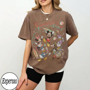 Retro Disney Summer Vibes Summer Vacation Comfort Colors Shirt 3 PersonalizedShirts.net