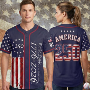 250 Years We The People 4th Of July Baseball Jersey