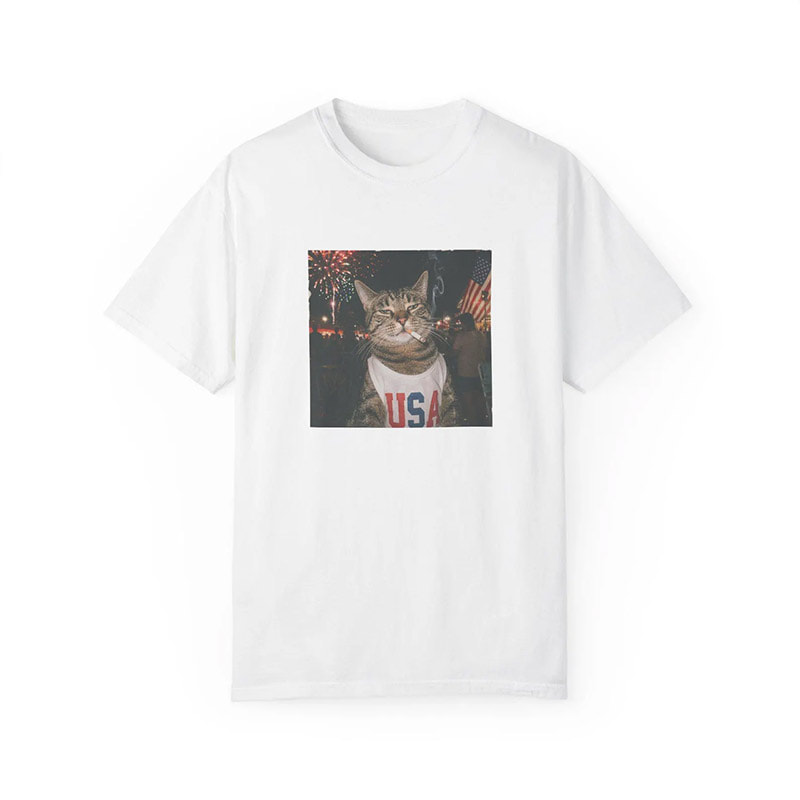 Funny Patriotic Smoking Cat Vintage 4th Of July Shirt Funny Patriotic Smoking Cat Vintage 4th Of July Shirt