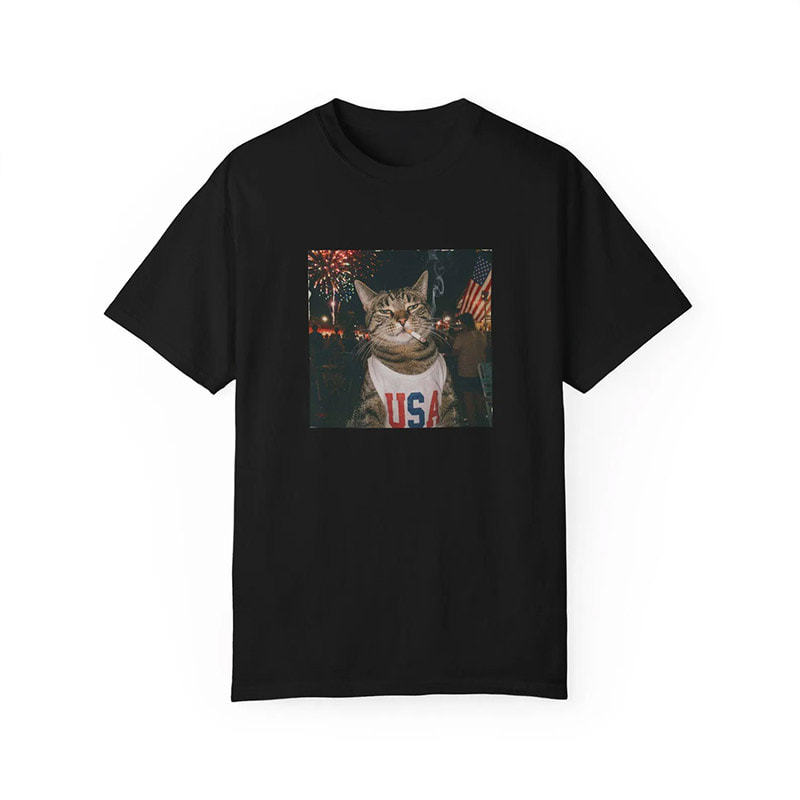 Funny Patriotic Smoking Cat Vintage 4th Of July Shirt Funny Patriotic Smoking Cat Vintage 4th Of July Shirt
