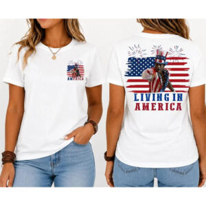 Rocky Living In America Fourth Of July 2-sided Shirt