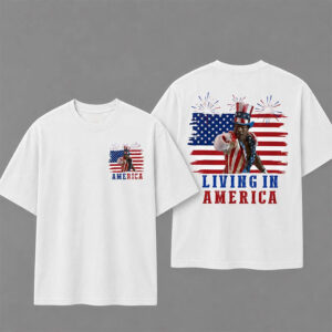Rocky Living In America Fourth Of July 2-sided Shirt
