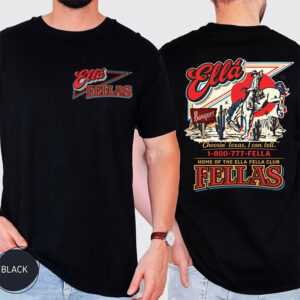 Ellas Fellas Club Retro Western Cowboy 2-sided Shirt