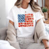 Floral American Flag 4th of July Shirt