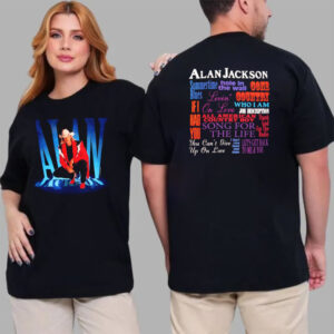 1995 Alan Jackson Songs Country Music 2-sided Shirt