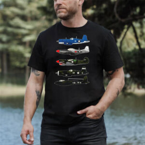 P40 Warhawk And F4U Corsair American WWII Airplane Shirt P40 Warhawk And F4U Corsair American WWII Airplane Shirt